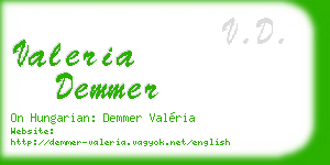 valeria demmer business card