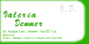 valeria demmer business card